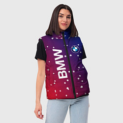 Женский жилет Бмв bmw градиент, цвет: 3D-светло-серый — фото 2