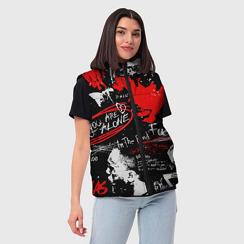 Женский жилет XXXTENTACION YOU ARE NOT ALONE / 3D-Светло-серый – фото 3