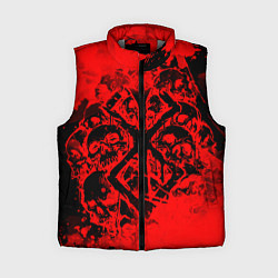 Женский жилет КЛЕЙМО ЖЕРВЫ И ЧЕРЕПА БЕРСЕРК, цвет: 3D-светло-серый