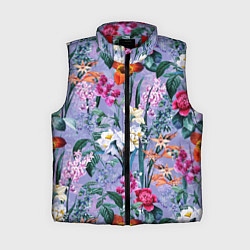 Женский жилет Цветы Пионы и Тигриди, цвет: 3D-красный