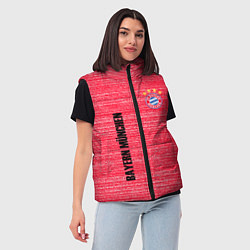 Женский жилет BAYERN MUNCHEN БАВАРИЯ football club, цвет: 3D-светло-серый — фото 2