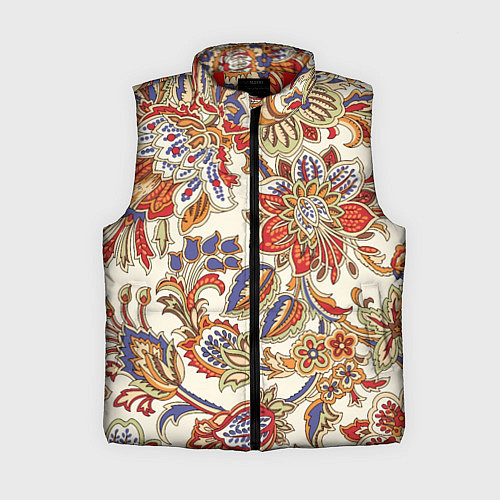 Женский жилет Цветочный винтажный орнамент / 3D-Красный – фото 1