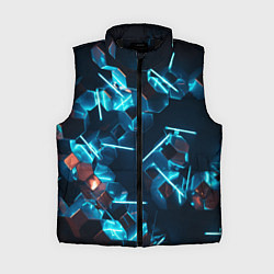 Женский жилет Неоновые фигуры с лазерами - Голубой