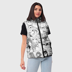 Женский жилет Horimiya pattern, цвет: 3D-светло-серый — фото 2