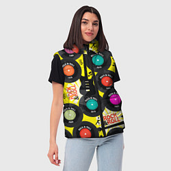 Женский жилет ROCKNROLL VINYL RECORDS, цвет: 3D-светло-серый — фото 2