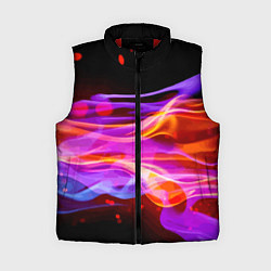Женский жилет Abstract colorful waves, цвет: 3D-красный