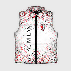 Женский жилет Ac milan logo, цвет: 3D-черный