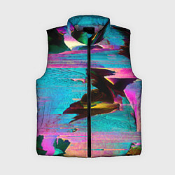 Женский жилет Multicolored vanguard glitch, цвет: 3D-светло-серый