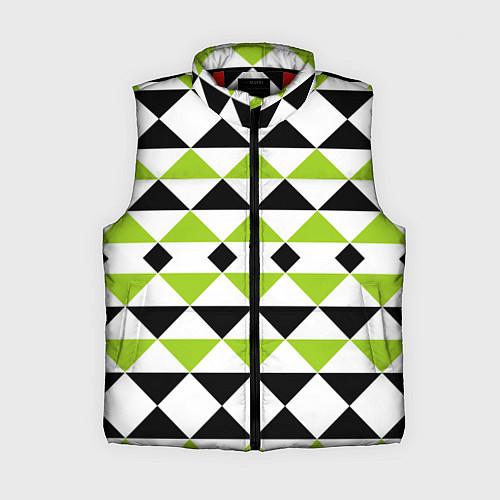 Женский жилет Geometric shapes triangles треугольники / 3D-Красный – фото 1