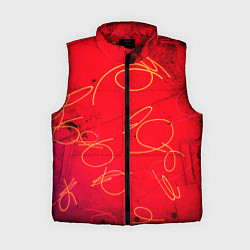 Женский жилет Неоновые фонарики на поверхности - Красный, цвет: 3D-красный