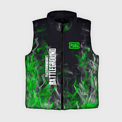 Женский жилет Pubg - зелёное пламя, цвет: 3D-черный