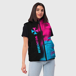 Женский жилет Resident Evil Logo Neon Gradient, цвет: 3D-черный — фото 2