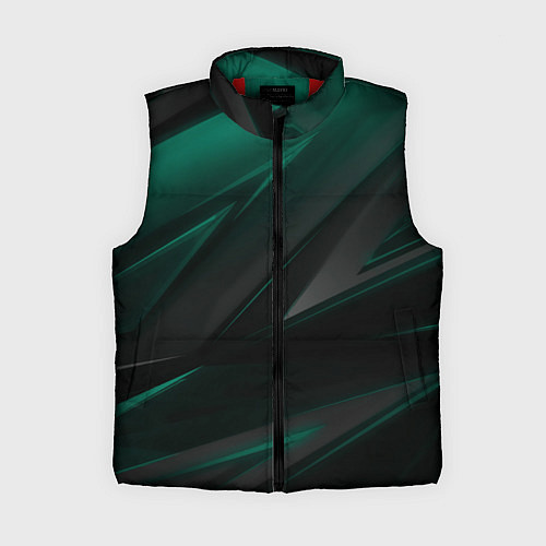 Женский жилет Бирюзовый черный фон / 3D-Красный – фото 1