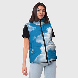 Женский жилет Небо в облаках, цвет: 3D-светло-серый — фото 2