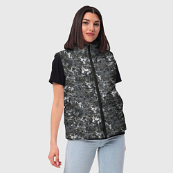 Женский жилет Темно серый графитовый с текстурой камня, цвет: 3D-светло-серый — фото 2