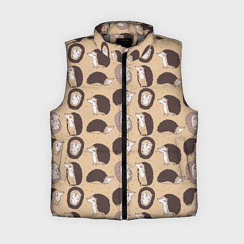 Женский жилет Charming hedgehogs / 3D-Светло-серый – фото 1