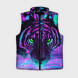 Женский жилет Светящийся неоновый тигр