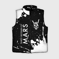 Женский жилет Thirty Seconds to Mars и рок символ на темном фоне, цвет: 3D-черный