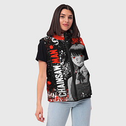 Женский жилет Человек-бензопила - Аса Митака Гибрид, цвет: 3D-красный — фото 2