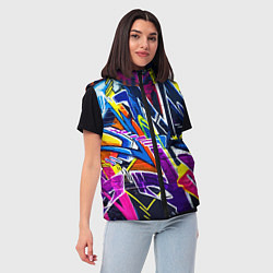 Женский жилет Крутое экспрессивное граффити, цвет: 3D-красный — фото 2