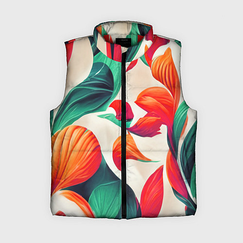 Женский жилет Элегантный цветочный орнамент / 3D-Красный – фото 1