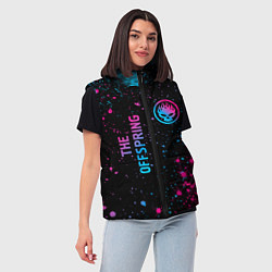 Женский жилет The Offspring - neon gradient: надпись, символ, цвет: 3D-черный — фото 2