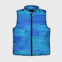 Женский жилет Синие мазки краски