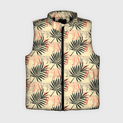 Женский жилет Пальмы и гепард узор