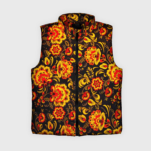 Женский жилет Хохлома роспись / 3D-Красный – фото 1