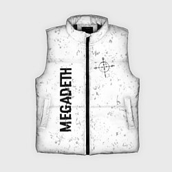 Женский жилет Megadeth glitch на светлом фоне: надпись, символ, цвет: 3D-черный
