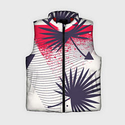 Женский жилет Треугольники и пальмы, цвет: 3D-красный