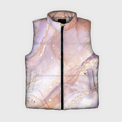 Женский жилет Бежевый с золотом мрамор, цвет: 3D-светло-серый