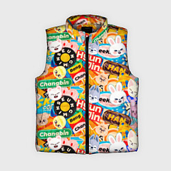 Женский жилет Skzoo stickers characters, цвет: 3D-светло-серый