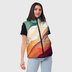 Женский жилет Акварельная нарисованная абстракция, цвет: 3D-черный — фото 2