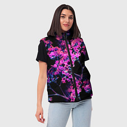 Женский жилет Цветочки арт, цвет: 3D-светло-серый — фото 2