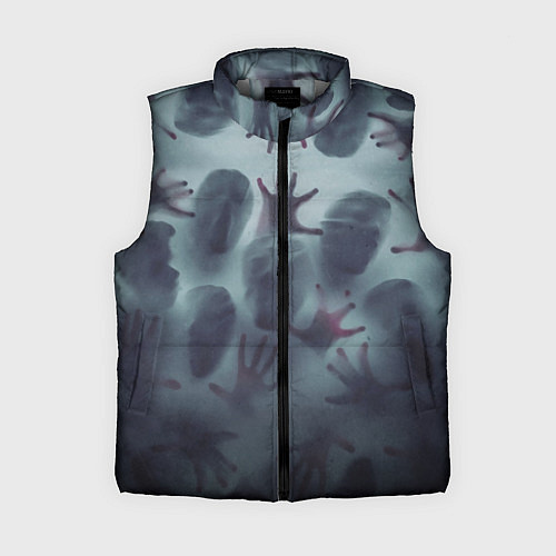 Женский жилет Scary faces trying to get out / 3D-Светло-серый – фото 1