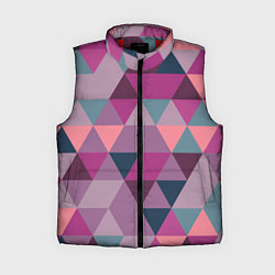 Женский жилет Абстрактные мозаичный розовый фигуры