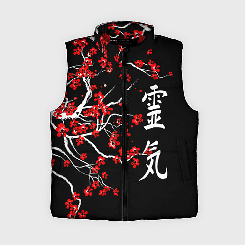 Женский жилет Сакура в цвету / 3D-Красный – фото 1