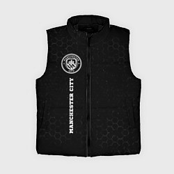 Женский жилет Manchester City sport на темном фоне: по-вертикали, цвет: 3D-черный
