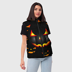 Женский жилет Забавная рожица, цвет: 3D-черный — фото 2