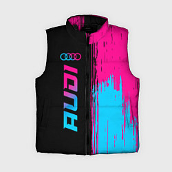 Женский жилет Audi - neon gradient: по-вертикали, цвет: 3D-черный