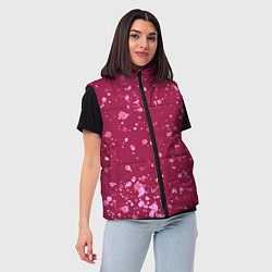 Женский жилет Текстура Розовый взрыв, цвет: 3D-светло-серый — фото 2