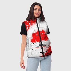 Женский жилет Цветущая сакура, цвет: 3D-красный — фото 2