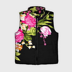 Женский жилет Букет цветов, цвет: 3D-черный