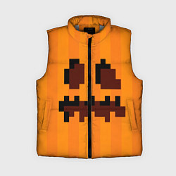 Женский жилет Тыква - Майнкрафт - Хеллоуин, цвет: 3D-светло-серый