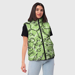 Женский жилет Химия в хаосе, цвет: 3D-черный — фото 2