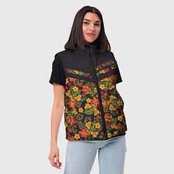 Женский жилет Полосатая хохлома, цвет: 3D-светло-серый — фото 2