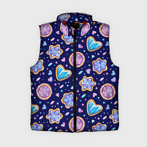 Женский жилет Новогоднее печение / 3D-Красный – фото 1