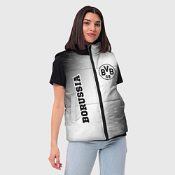 Женский жилет Borussia sport на светлом фоне: надпись, символ, цвет: 3D-черный — фото 2