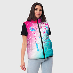 Женский жилет Great Wall neon gradient style: по-вертикали, цвет: 3D-черный — фото 2
